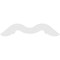 Ekena Millwork Pitch Midway Architectural Grade PVC Gable Pediment, 48"W x 20"H x 1"P (10/12) GPP048X020X100MID - alternate 5